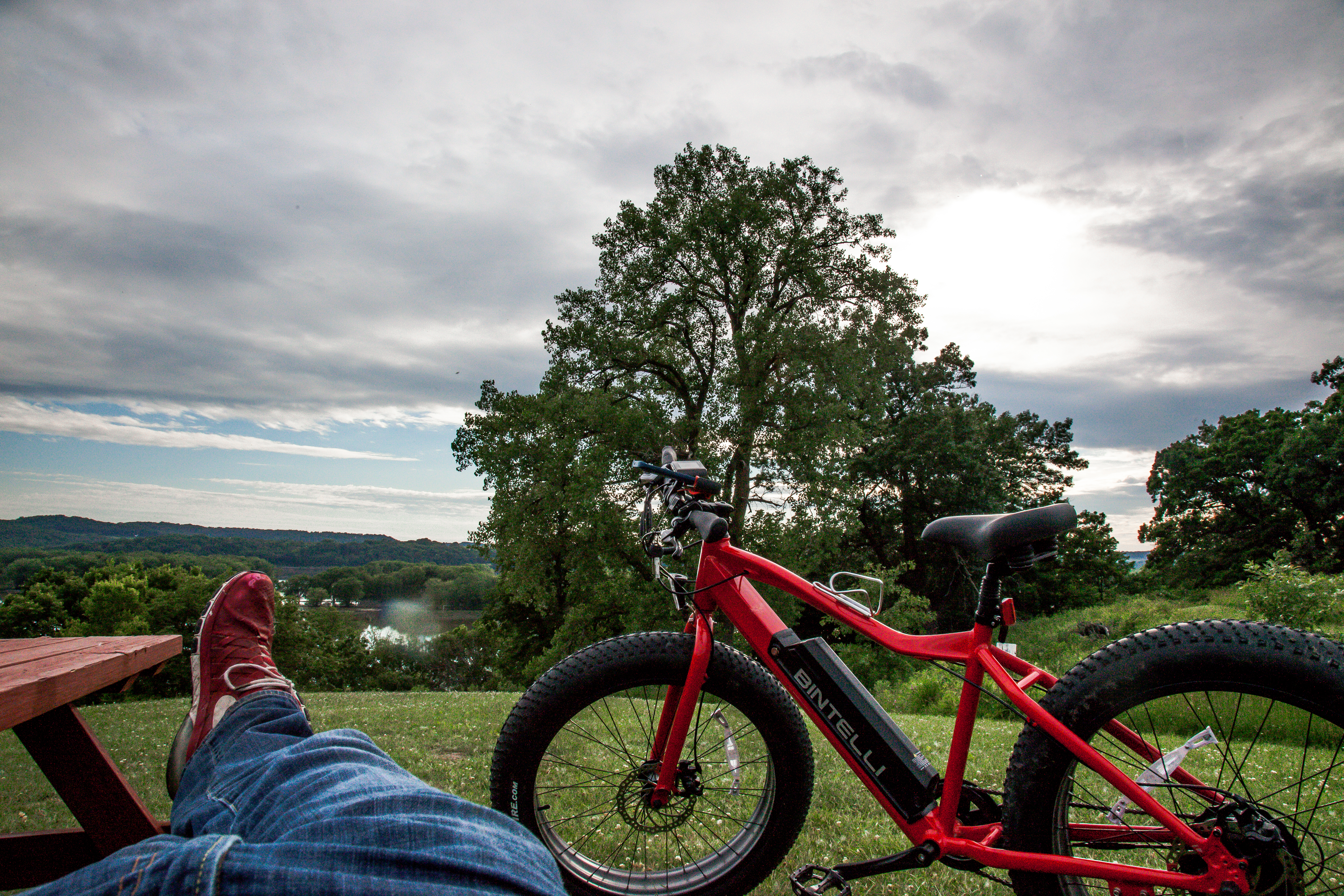 Taking in the scenic outdoors and rolling hills of the Driftless Region in Galena, IL